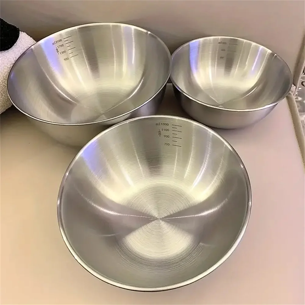 Commercial Kitchen Organization - 1-3 스테인리스 스틸 볼 세트(저울 포함)
