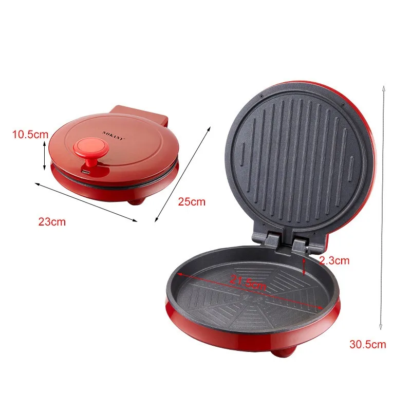 110V 전기 피자 기계, 양면 가열 전기 케이크 팬, - Waffle Maker Commercial 리뷰 및 가격