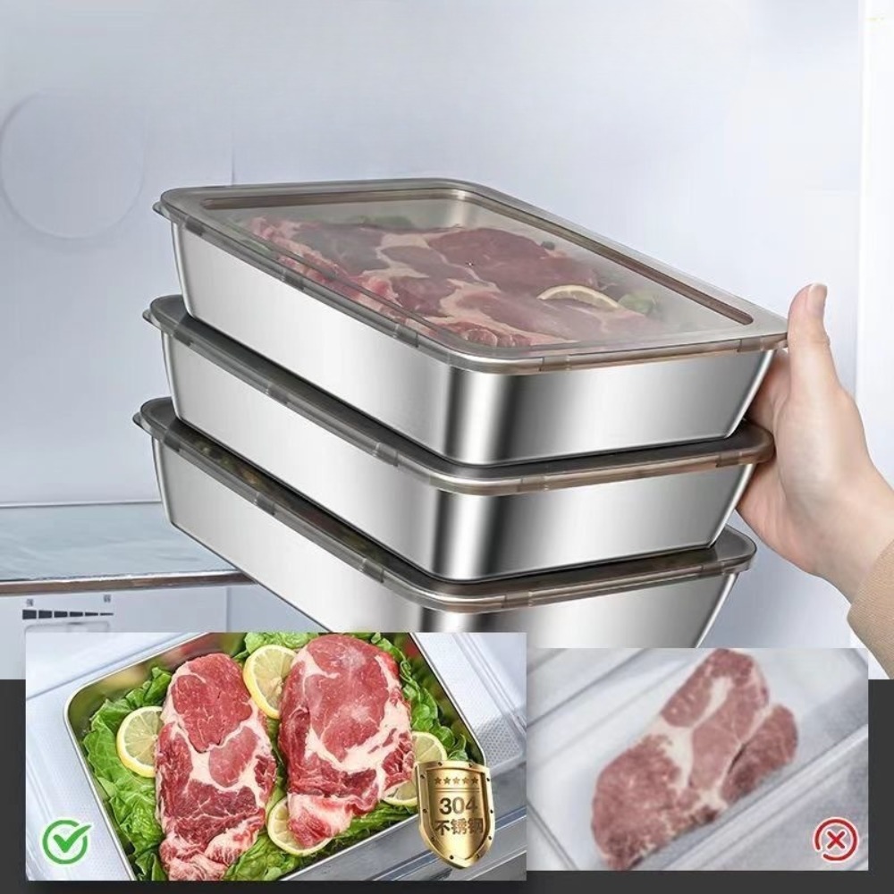 식품 등급 스테인리스 스틸 서빙 트레이(뚜껑 포함),  - Commercial Kitchen Organization 리뷰 및 가격