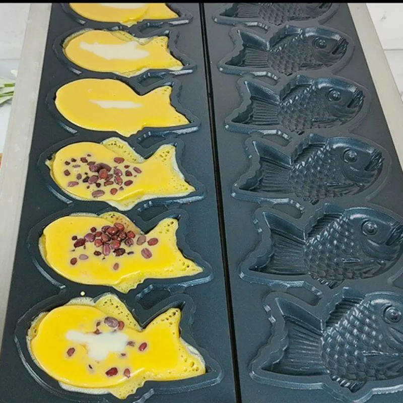 듀얼 온도 조절 전기 타이야끼 메이커 논스틱 생선 모양 - Waffle Maker Commercial 리뷰 및 가격